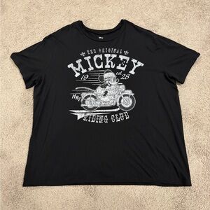 Torrid Disney Mickey Mouse Riding Club Women’s Plus Size 3X Black T-Shirt EUC!